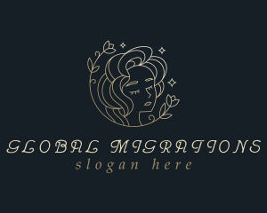 Floral Woman Cosmetics logo design