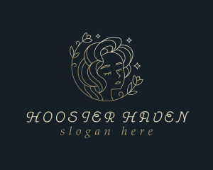 Floral Woman Cosmetics logo design