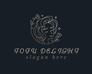 Floral Woman Cosmetics logo design