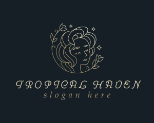 Floral Woman Cosmetics logo design