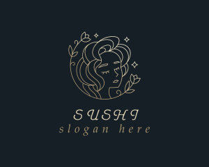 Floral Woman Cosmetics logo design