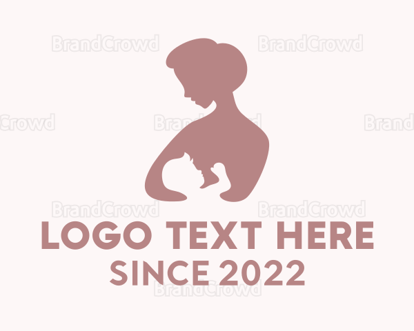 Breastfeeding Pediatric Silhouette Logo