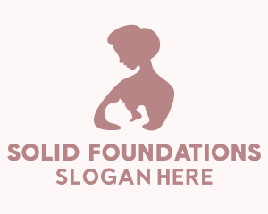 Breastfeeding Pediatric Silhouette  Logo