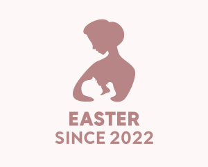 Maternity - Breastfeeding Pediatric Silhouette logo design