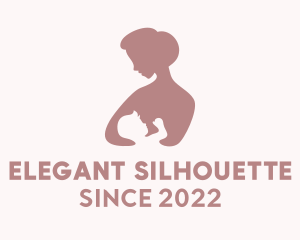 Breastfeeding Pediatric Silhouette  logo design