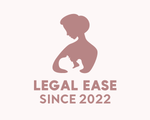 Woman - Breastfeeding Pediatric Silhouette logo design