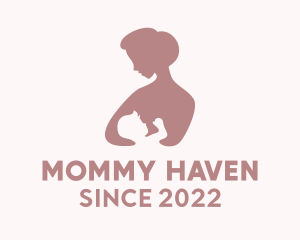 Breastfeeding Pediatric Silhouette  logo design