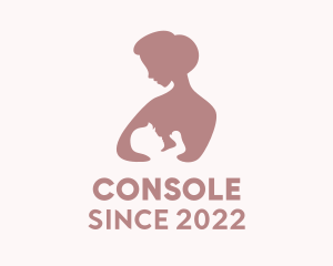 Motherhood - Breastfeeding Pediatric Silhouette logo design