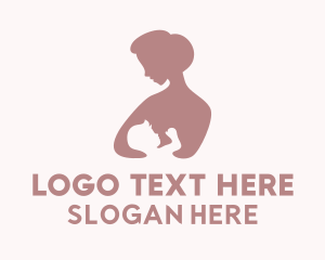 Breastfeeding Pediatric Silhouette  Logo