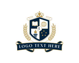 Toga Hat - Academic Royal Crest logo design