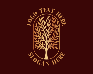 Leaves - Gradient Tree Garden logo design