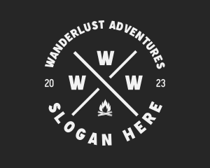 Outdoor Campfire Adventure logo design