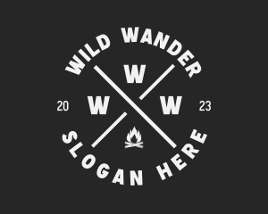 Outdoor Campfire Adventure logo design