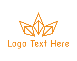 High Class - Orange Diamond Leaves logo design
