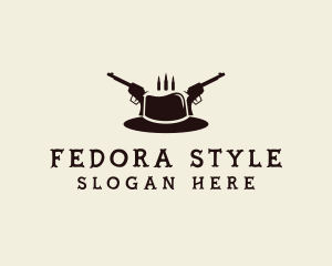 Western Fedora Hat logo design