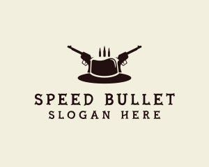 Bullet - Western Fedora Hat logo design