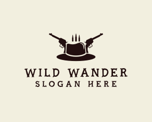 Western Fedora Hat logo design