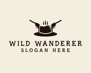 Western Fedora Hat logo design