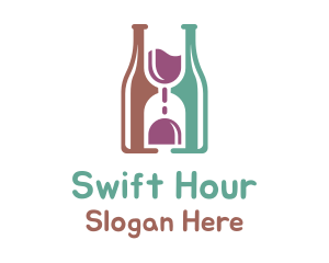 Wine Drinking Time logo design