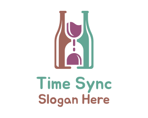 Wine Drinking Time logo design