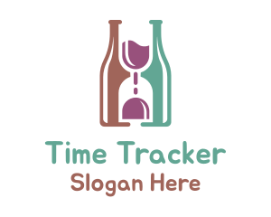 Wine Drinking Time logo design