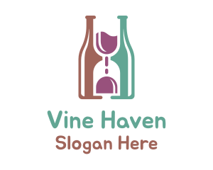 Wine Drinking Time logo design