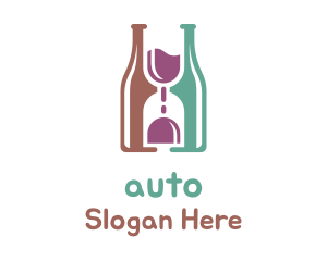 Drinking - Wine Drinking Time logo design