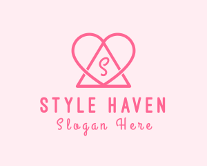 Feminine - Feminine Triangular Heart logo design