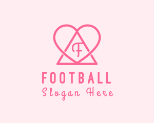 Care - Feminine Triangular Heart logo design