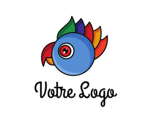 Colorful Parrot Head Logo