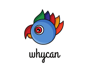 Colorful Parrot Head Logo