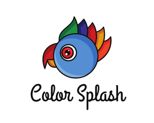 Colorful Parrot Head logo design