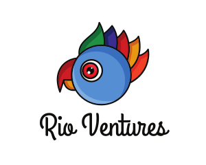 Colorful Parrot Head logo design