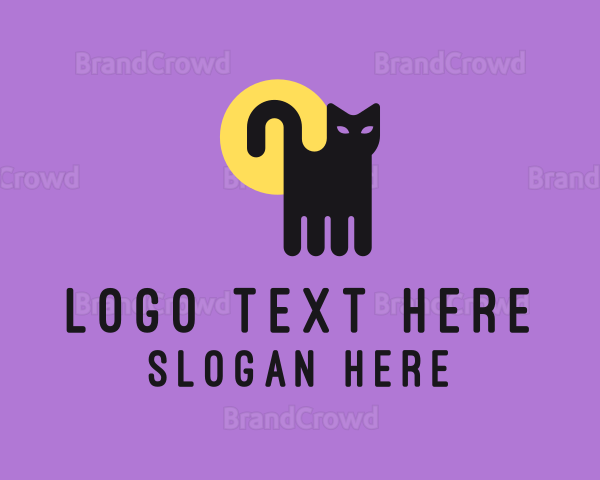 Halloween Pet Cat Logo