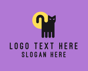 Veterinarian - Halloween Pet Cat logo design