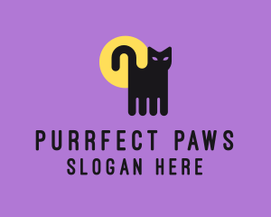 Meow - Halloween Pet Cat logo design