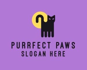 Cat - Halloween Pet Cat logo design