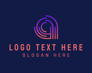 Technology - Music Studio Letter A logo design