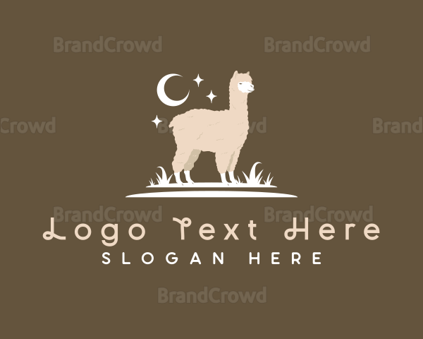 Alpaca Llama Grass Logo