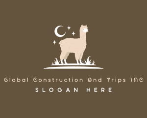 Alpaca Llama Grass Logo