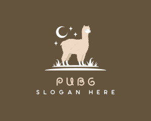 Alpaca Llama Grass Logo