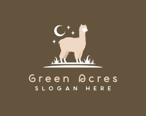Grass - Alpaca Llama Grass logo design
