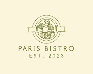 Beer Bistro Barrel Man logo design