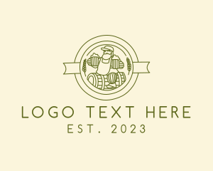 Distillery - Beer Bistro Barrel Man logo design