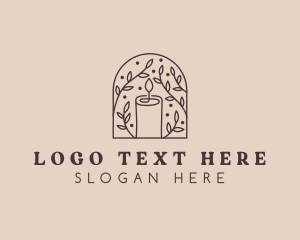 Elegant - Beauty Candle Leaves logo design