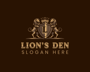 Lion Royal Crown logo design