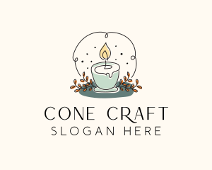 Ornamental Candle Light logo design