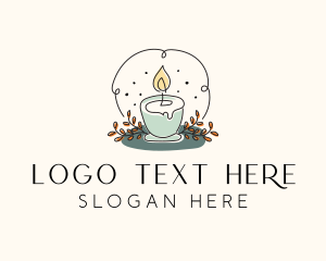 Scented Candle - Ornamental Candle Light logo design