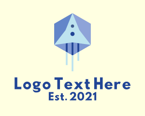 Aircraft - Hexagon Rocket Ship logo design