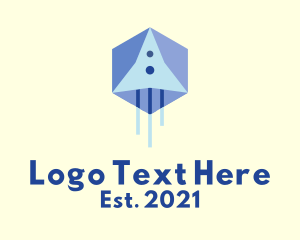 Air Force - Hexagon Rocket Ship logo design